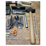 Tools, NIB Socket Set, Hammers, Drill Bits, Sand Papers