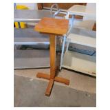 2 Vintage Metal Carts and Wooden Stand