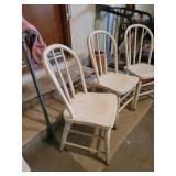 3 Vintage Wooden Chairs