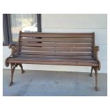 Patio Bench with Iron Ends (VERY STURDY)