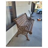 Patio Bench with Iron Ends (VERY STURDY)