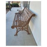 Patio Bench with Iron Ends (VERY STURDY)