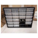 Akro-Mils 24-Drawer Plastic Storage Cabinet -AKM10124 (20-inch x 16-inch x 6.5-inch)