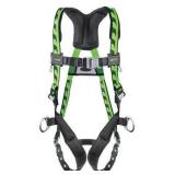 Honeywell Miller Full Body Harness, Vest Style, S/M, Polyester, Green