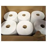 Paper Towel Roll, Tough Guy, Hardwound, White, 1,000 ft Roll Length, PK 6
