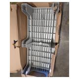 Dunnage Rack with Solid Shelves Top 48" Speckled Gray