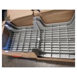 Dunnage Rack with Solid Shelves Top 48" Speckled Gray