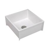 MUSTEE 63M 24 in W x 24 in L x 10 in H, Fiberglass, Mop Sink