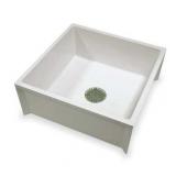 MUSTEE 63M 24 in W x 24 in L x 10 in H, Fiberglass, Mop Sink