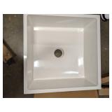 MUSTEE 63M 24 in W x 24 in L x 10 in H, Fiberglass, Mop Sink