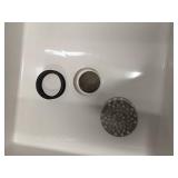 MUSTEE 63M 24 in W x 24 in L x 10 in H, Fiberglass, Mop Sink