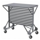 Mobile Bin Rail Floor Rack, no bins