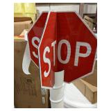 Retails: $252 4-Way Stop Sign with Base, Sign Legend Stop, MUTCD Code R1-1, 56 in x 11 in