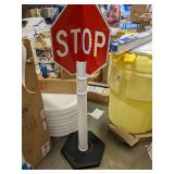 Retails: $252 4-Way Stop Sign with Base, Sign Legend Stop, MUTCD Code R1-1, 56 in x 11 in