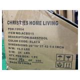 Christies Home Living Contemporary Adjustable Swivel Arm Bar Stool with Cushion, Black Retail: $110.00