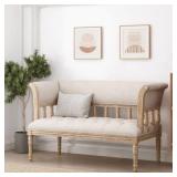 Loyning Traditional Upholstered Tufted Loveseat by Christopher Knight Home - 56.25" L x 27.00" W x 33.50" H Retail:$1079.99