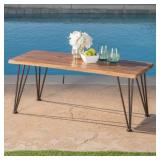 Zion Outdoor Industrial Acacia Wood Rectangle Coffee Table by Christopher Knight Home Retail $142.49
