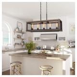 Farmhouse Antique Wood 5-light Linear Chandelier Island Lights- Retail:$259.99