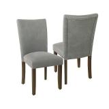 HomePop Classic Velvet Parsons Dining Chair - Set of 2- Retail:$224.49