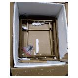 Strick & Bolton Normani White Faux Leather Metal Frame Lounge Chair- Retail:$509.49