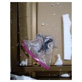 Strick & Bolton Normani White Faux Leather Metal Frame Lounge Chair- Retail:$509.49