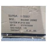 Strick & Bolton Normani White Faux Leather Metal Frame Lounge Chair- Retail:$509.49