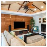 Copper Grove Kupiansk 52-inch Aged Bronze LED Ceiling Fan with Dark Cherry Hand-carved Blades- Retail:$182.99