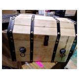 Vintiquewise Large Wooden Decorative Lion Rings Pirate Trunk with Lockable Latch and Lock Retail: Retail: Retail: $92.99