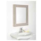 Farmhouse Grain Mirrored Cabinet- Retail:$255.49