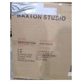 Baxton Studio Lauro Modern and Contemporary Round Glossy Marble and Metal Coffee Table with Two-Tone Black and Gold Legs Retail: Retail: Retail: $269.99