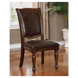 Sylvana Brown Cherry and Espresso Wood Frame Upholstered Side Chair (Set of 2) Retail: Retail: Retail: $466.00