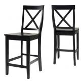 2pc X-Back Counter Height Barstools - Crosley -Retail $209.99