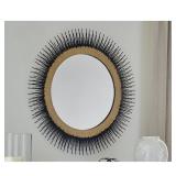 Elodie Black/Gold Finish Accent Mirror - 38"W x 1"D x 38"H Retail $278.49
