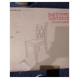 Clarksville Black Double X-back Chairs with Linen Fabric (Set of 2)- Retail:$164.16