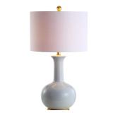 Brussels 27" Ceramic/Metal LED Table Lamp, White/Brass by JONATHAN Y Retail: Retail: Retail: $80.99