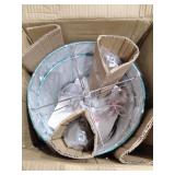 Grandview Gallery Curvy Metal Table Lamp Turquois Shade Brushed Nickel Retail: Retail: Retail: $96.49