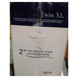 Subrtex 2" Gel-infused Memory Foam RV Mattress Topper Twin XL - Retail:$99.49