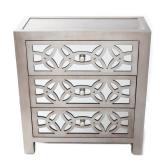 River of Goods Monroe Mirrored 28" Chest - Silver Retail: $269.99