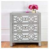 River of Goods Monroe Mirrored 28" Chest - Silver Retail: $269.99