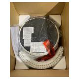 Benzara Shirley Contemporary 24" Barstool With Faux Leather Cushion, White Finish (Set of 2) Retail $627.49