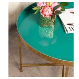 Kate and Laurel Celia Round Mirrored Coffee Table - 28.25x28.25x19- Retail:$157.49