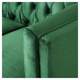 Holasek Tufted Velvet Loveseat Emerald by Christopher Knight Home- Retail:$959.99