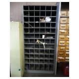 Open Face Metal Cabinet w/ Contents