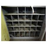 Open Face Metal Cabinet w/ Contents