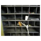 Open Face Metal Cabinet w/ Contents