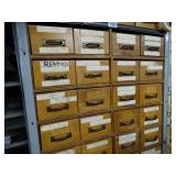 7ft Tall Metal Shelf with wood Drawers