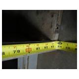 7ft Tall Metal Shelf with wood Drawers