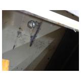 7ft Tall Metal Shelf with wood Drawers  Bolted Together - Bring tools to Separate