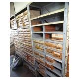 7ft Tall Metal Shelf with wood Drawers