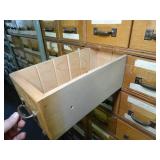 7ft Tall Metal Shelf with wood Drawers